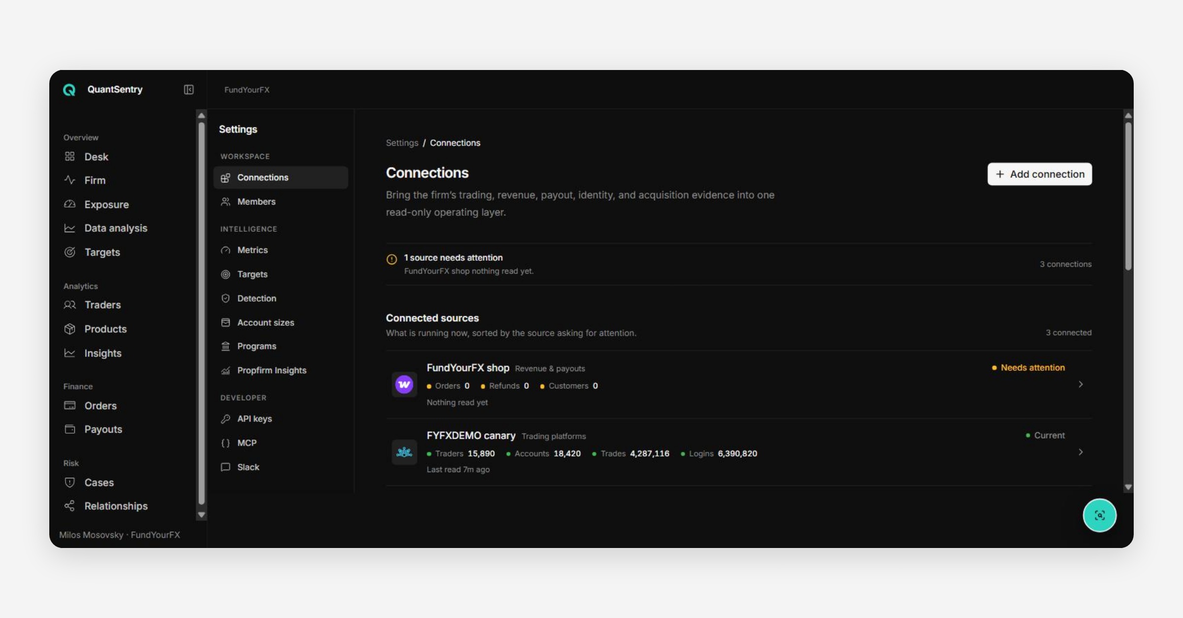 Settings & Connections